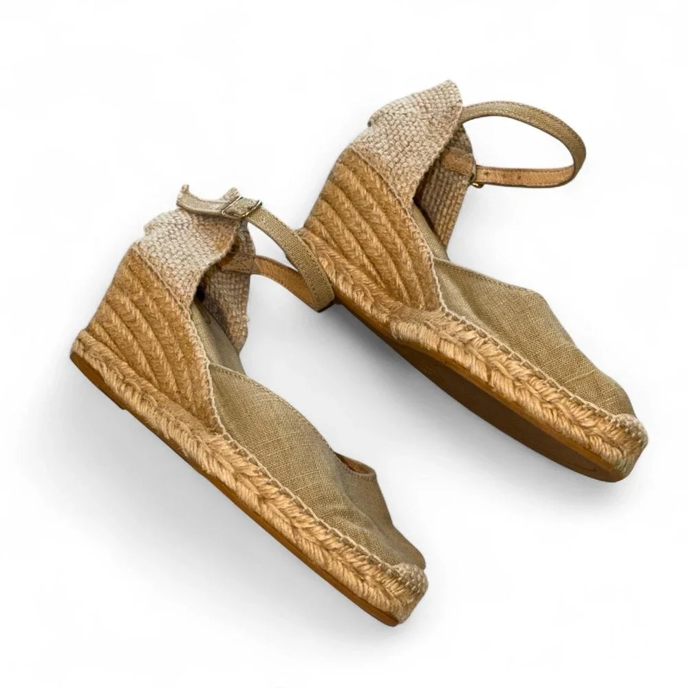 Toni Pons beige espadrille wedges